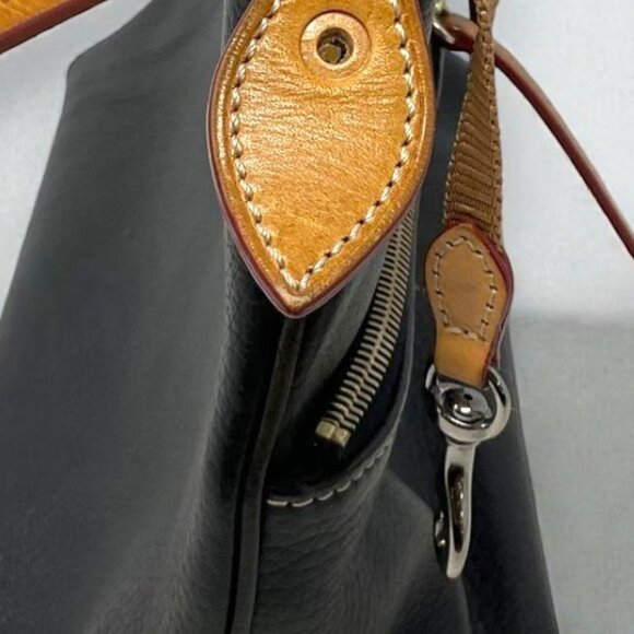 Dooney & Bourke Dillen Black Pebbled Leather Satchel Top Handle Shoulder Bag - Picture 12 of 16